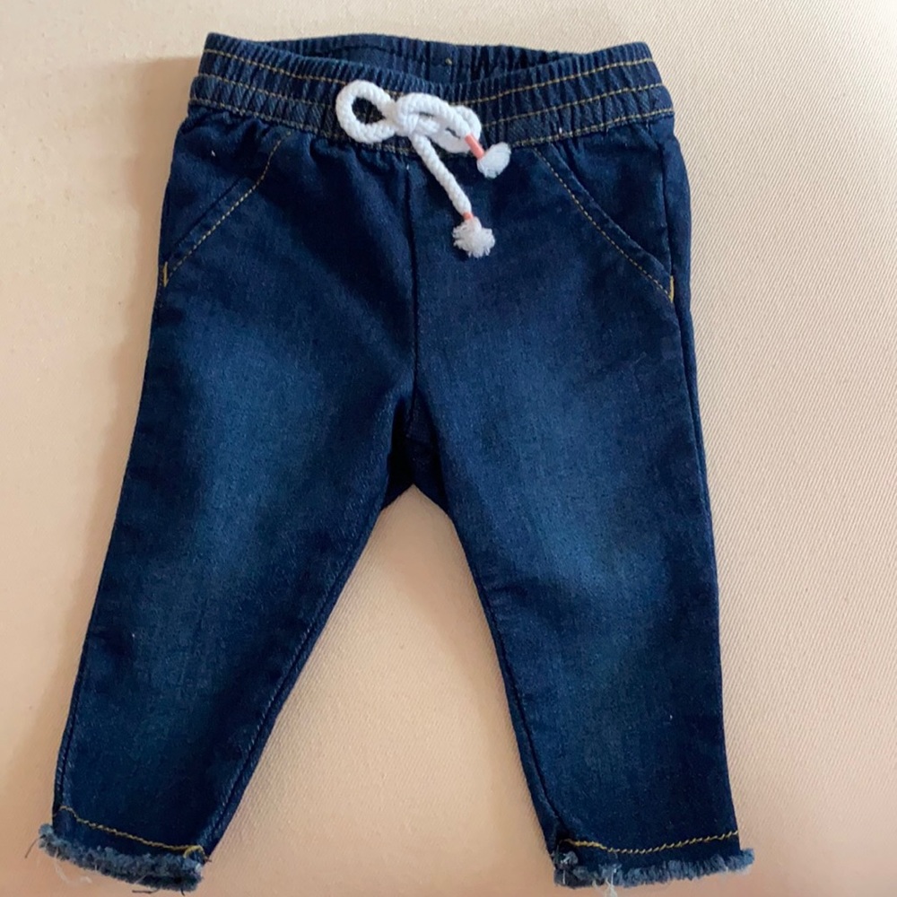 Denim with frayed hem